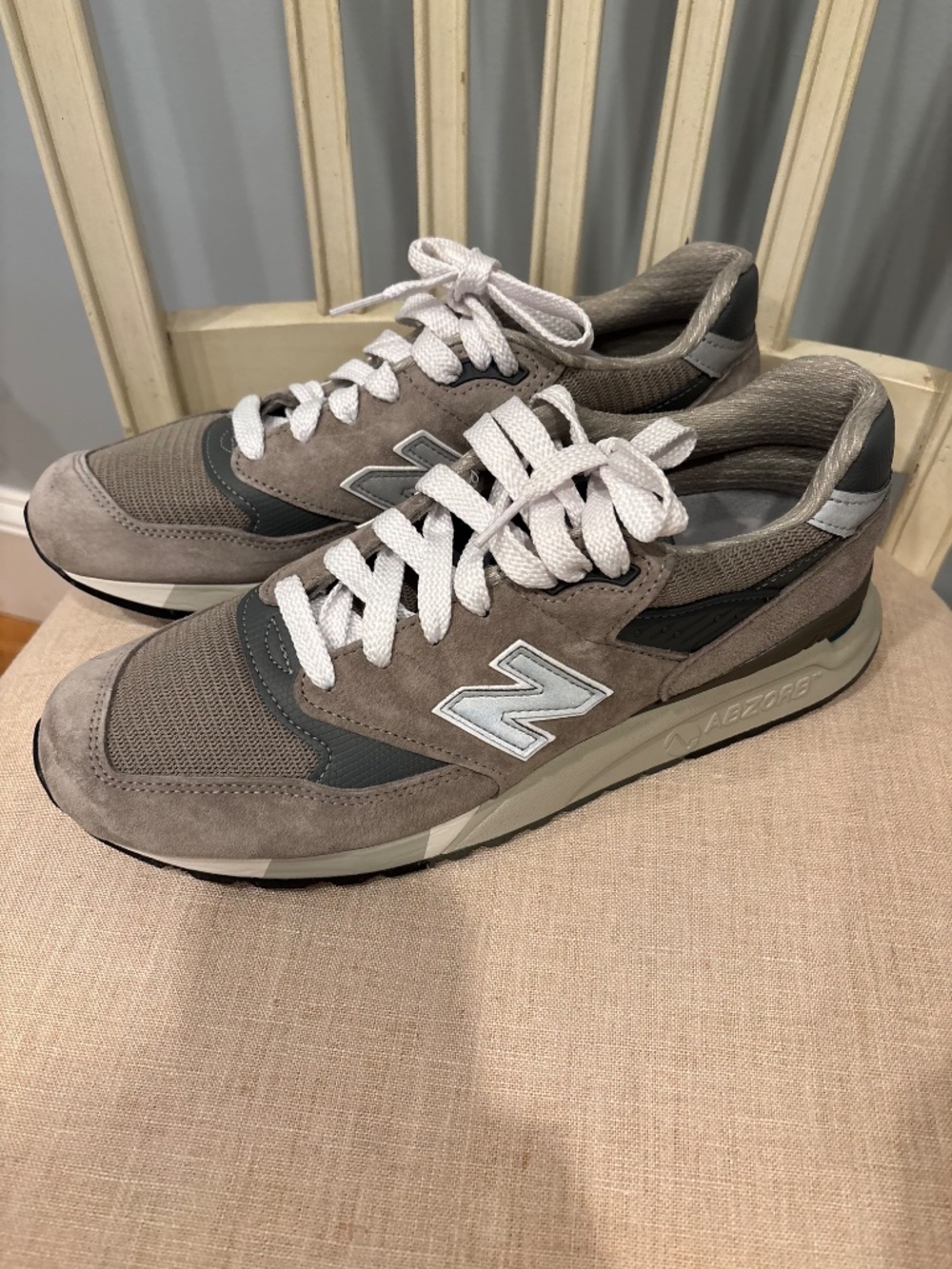 New Balance 998 Mens Size 9.5 Made in USA Grey Silver Classic Sneaker U998GR - Picture 3 of 6